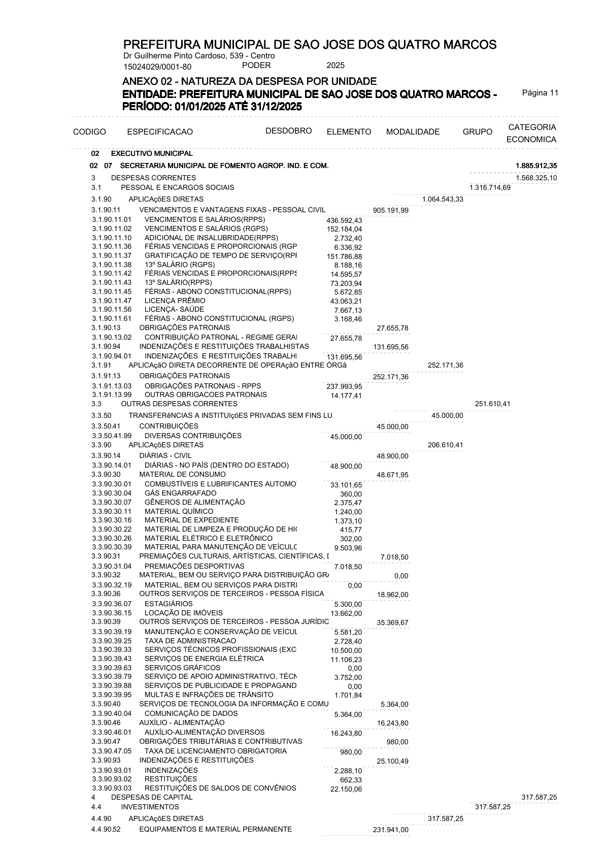 Página 26 | ANEXOS 1 A 11 DO PODER EXECUTIVO DE SÃO JOSÉ DOS QUATRO MARCOS