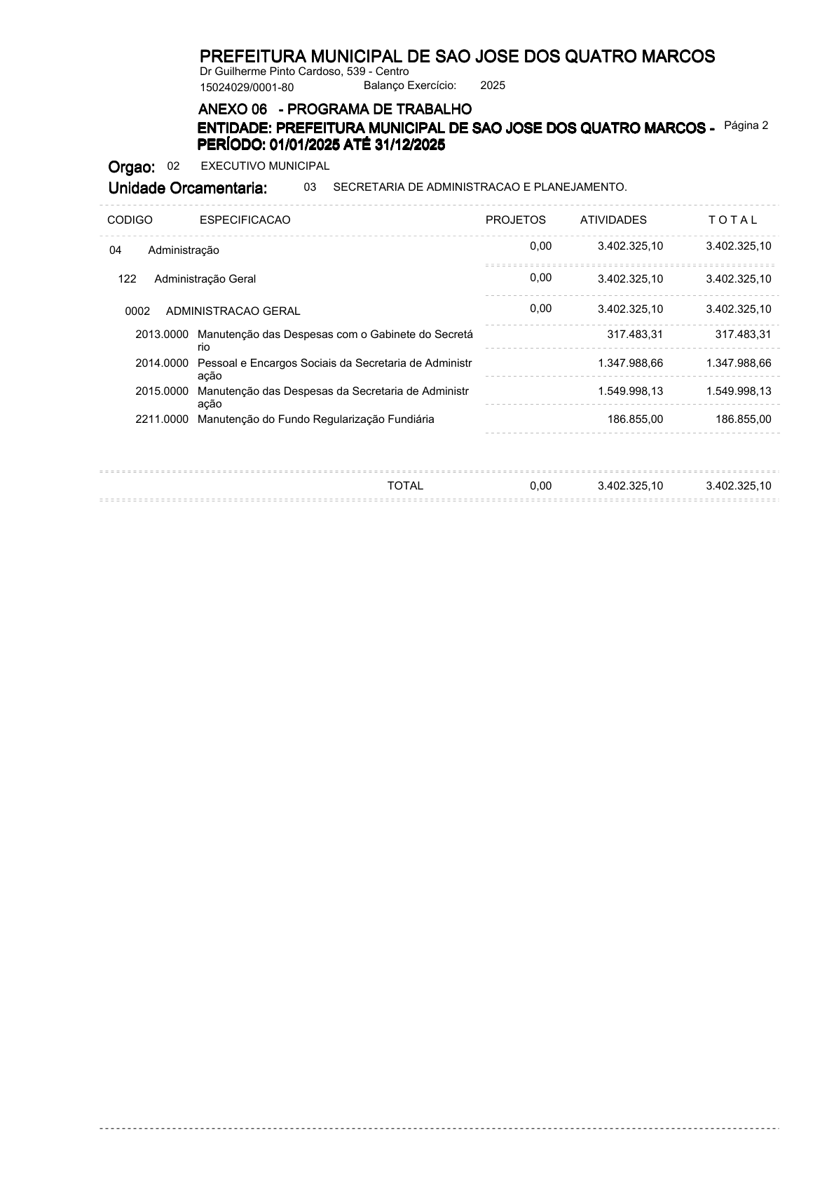 Página 69 | ANEXOS 1 A 11 DO PODER EXECUTIVO DE SÃO JOSÉ DOS QUATRO MARCOS
