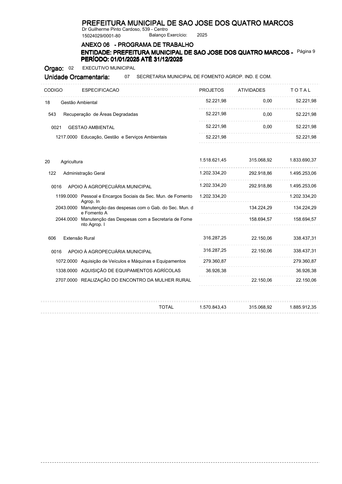 Página 76 | ANEXOS 1 A 11 DO PODER EXECUTIVO DE SÃO JOSÉ DOS QUATRO MARCOS