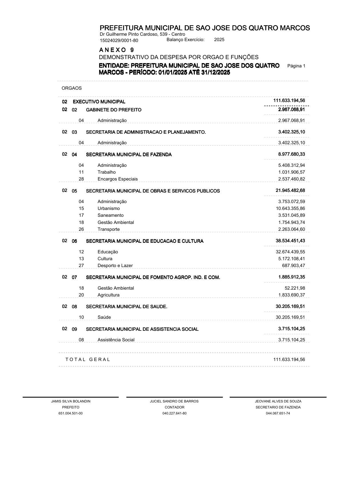 Página 89 | ANEXOS 1 A 11 DO PODER EXECUTIVO DE SÃO JOSÉ DOS QUATRO MARCOS