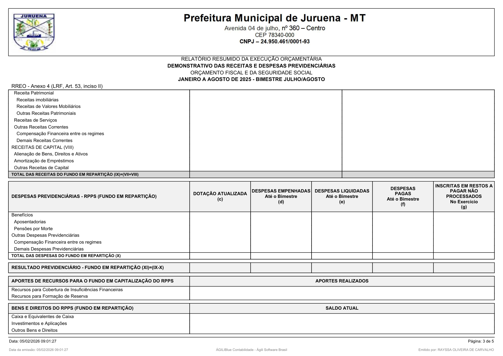 Página 164 | RELATÓRIO RESUMIDO DA EXECUÇÃO ORÇAMENTÁRIA - RREO 1º AO 4º BIMESTRE