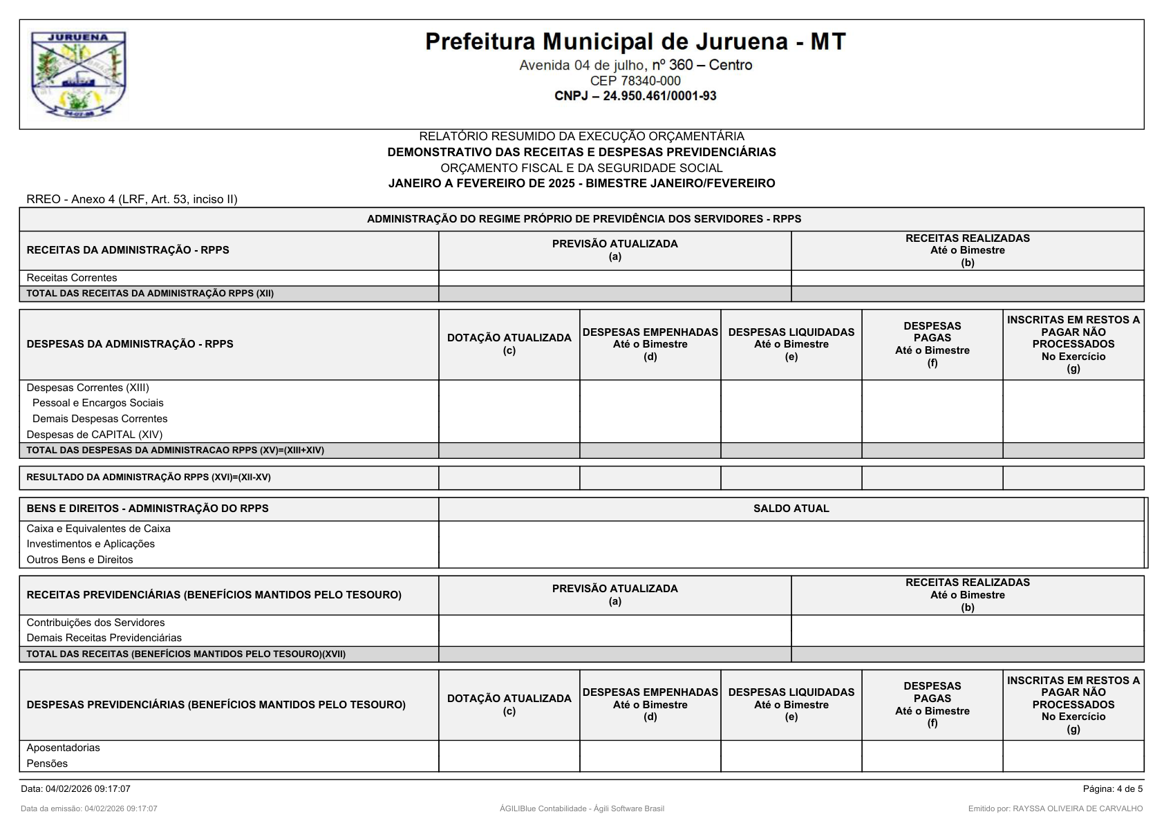 Página 24 | RELATÓRIO RESUMIDO DA EXECUÇÃO ORÇAMENTÁRIA - RREO 1º AO 4º BIMESTRE