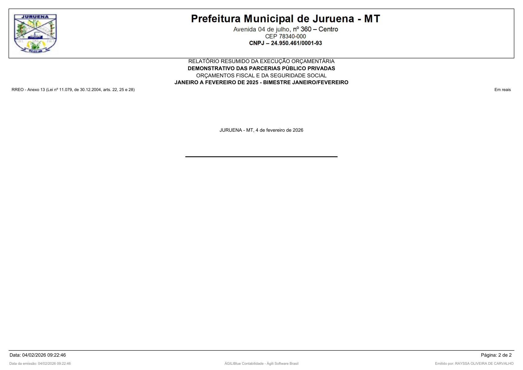 Página 51 | RELATÓRIO RESUMIDO DA EXECUÇÃO ORÇAMENTÁRIA - RREO 1º AO 4º BIMESTRE