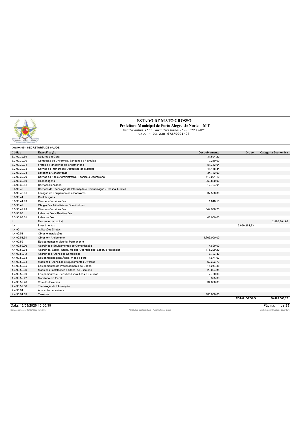 Página 12 | BALANÇO GERAL 2025 - CONTAS ANUAIS GESTÃO