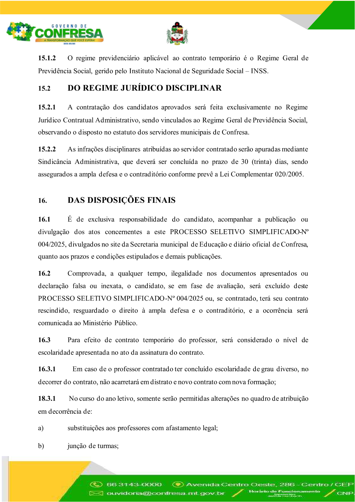 Página 19 | EDITAL DE CONVOCAÇÃO 004/2026 de 09 de setembro de 2026