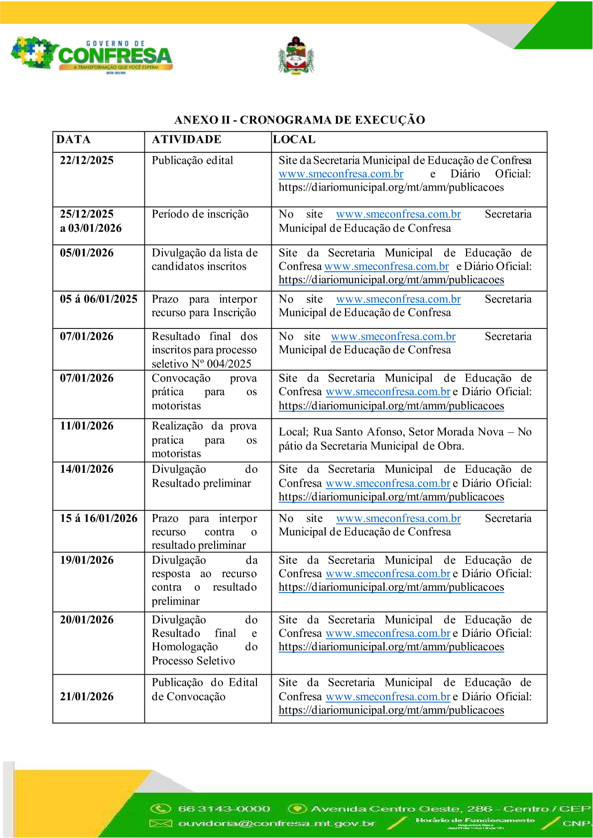 Página 27 | EDITAL DE CONVOCAÇÃO 004/2026 de 09 de setembro de 2026