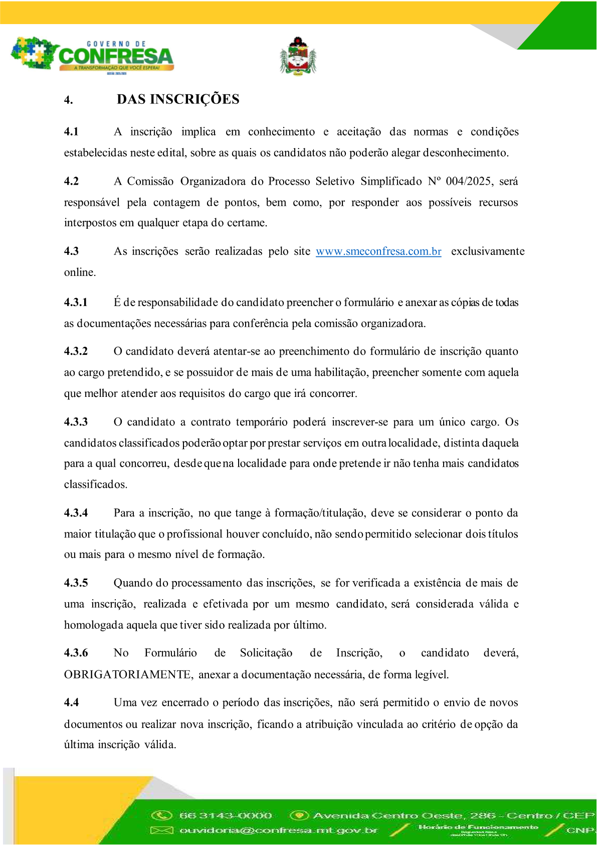 Página 5 | EDITAL DE CONVOCAÇÃO 004/2026 de 09 de setembro de 2026