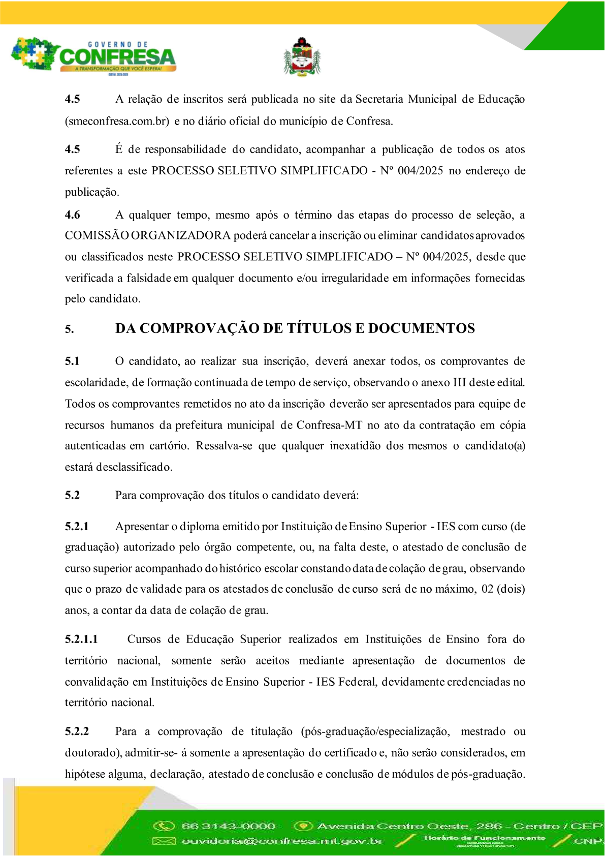 Página 6 | EDITAL DE CONVOCAÇÃO 004/2026 de 09 de setembro de 2026